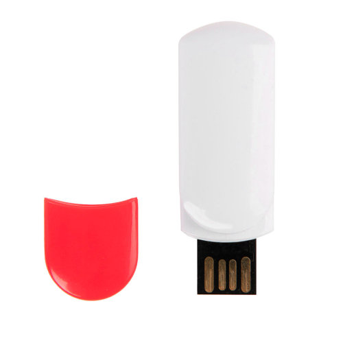 USB flash-карта "Alma" (8Гб) (белый, красный)