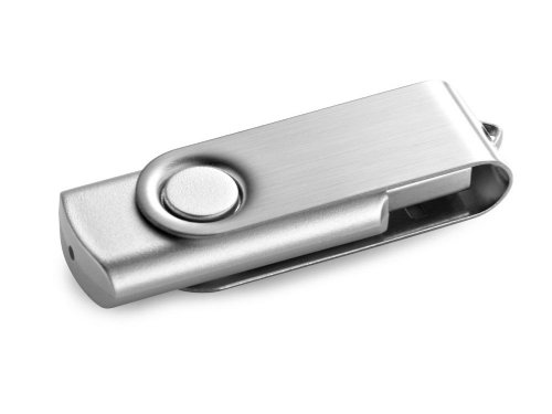 CLAUDIUS 16GB. Флешка USB 16ГБ, Сатин серебро