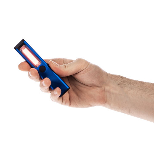 Фонарик-факел аккумуляторный Wallis с магнитом, синий