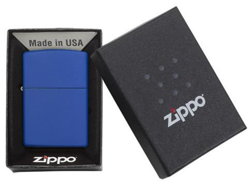 Зажигалка ZIPPO Classic с покрытием Royal Blue Matte, латунь/сталь, синяя, матовая, 38x13x57 мм