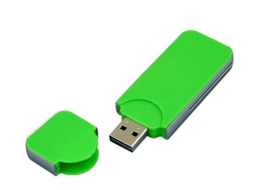 USB-флешка на 32 Гб в стиле I-phone, прямоугольнй формы, зеленый