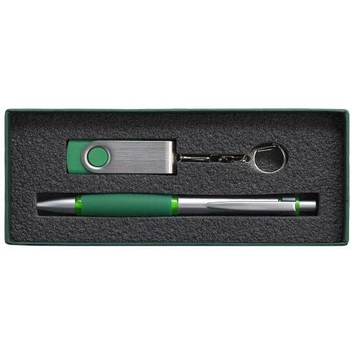 Набор Notes: ручка и флешка 8 Гб, зеленый