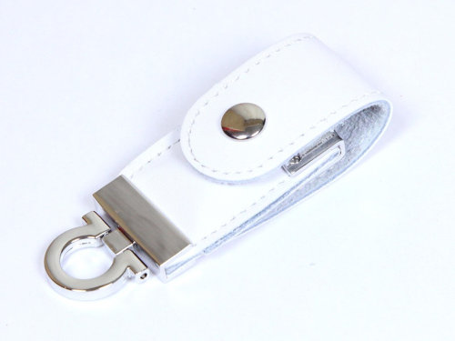 USB-флешка на 16 Гб в виде брелка, белый