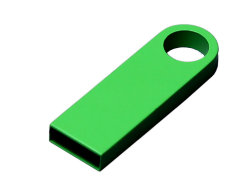 USB 2.0-флешка на 4 Гб с мини чипом и круглым отверстием, зеленый