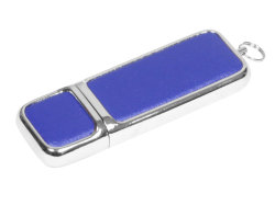 Флешка компактной формы, 16 Гб, синий/серебристый