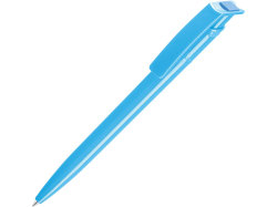 Ручка шариковая пластиковая RECYCLED PET PEN, синий, 1 мм, голубой