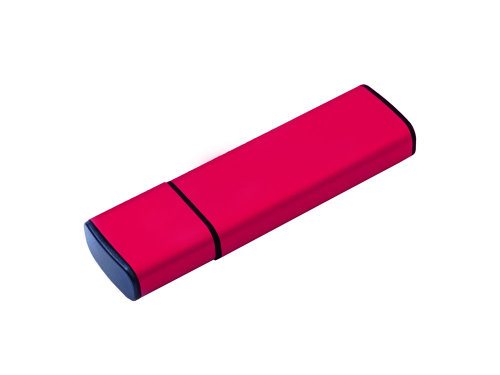 USB-флешка металлическая на 64ГБ с колпачком, красный
