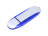 Флешка 3.0 промо овальной формы, 32 Гб, серебристый/синий