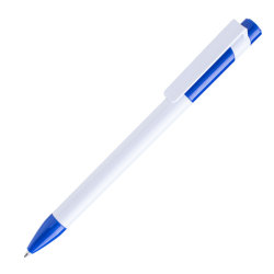 Ручка шариковая MAVA (белый, темно-синий)