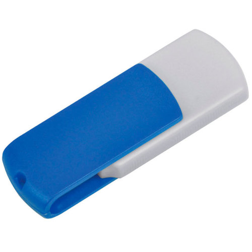 USB flash-карта "Easy" (8Гб) (белый, синий)